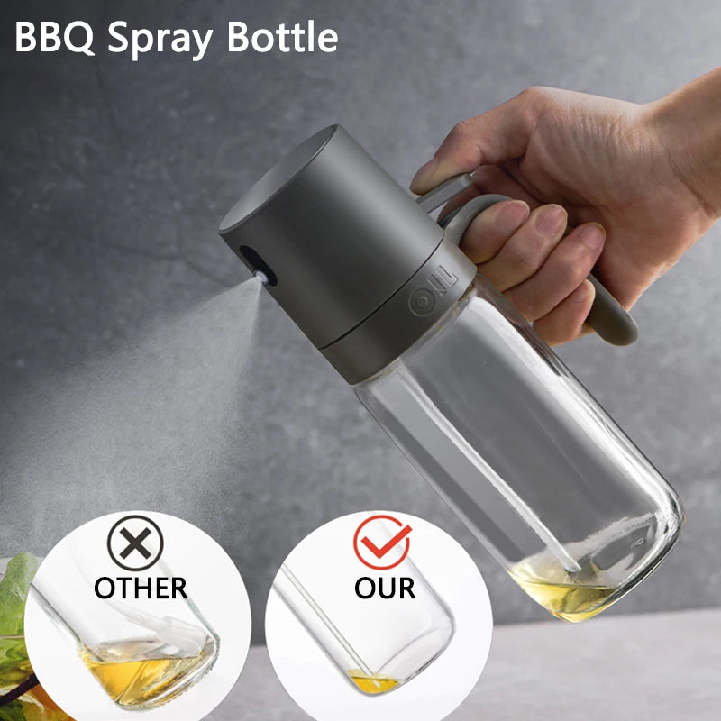 Oil Spray Bottle 250ml High Borosilicate Glass Cooking Oil Sprayer