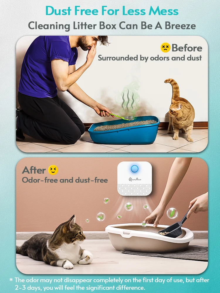 DownyPaws 4000mAh Smart Cat Odor Purifier