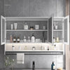 Smart Bathroom Mirror Cabinets Wall-mounted with Backlight Anti-fog Bathroom