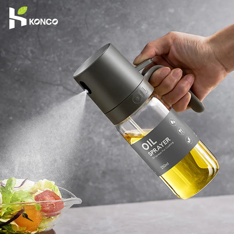 Oil Spray Bottle 250ml High Borosilicate Glass Cooking Oil Sprayer