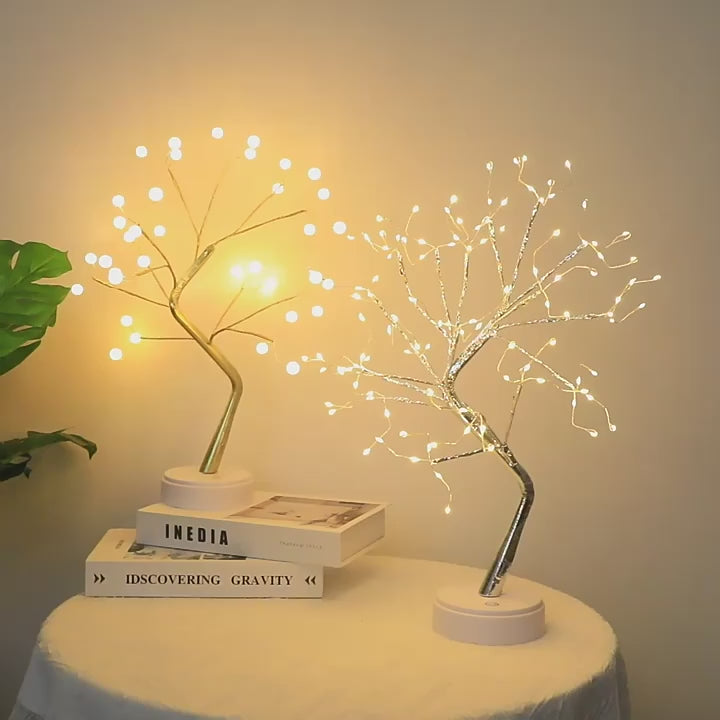 1pc 108 LED Warm White Tree Lights - USB/Battery Operated Starry Copper String Lights