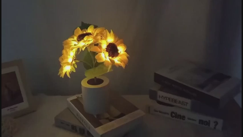 Rechargeable Sunflower Led Simulation Night Light Table Lamp